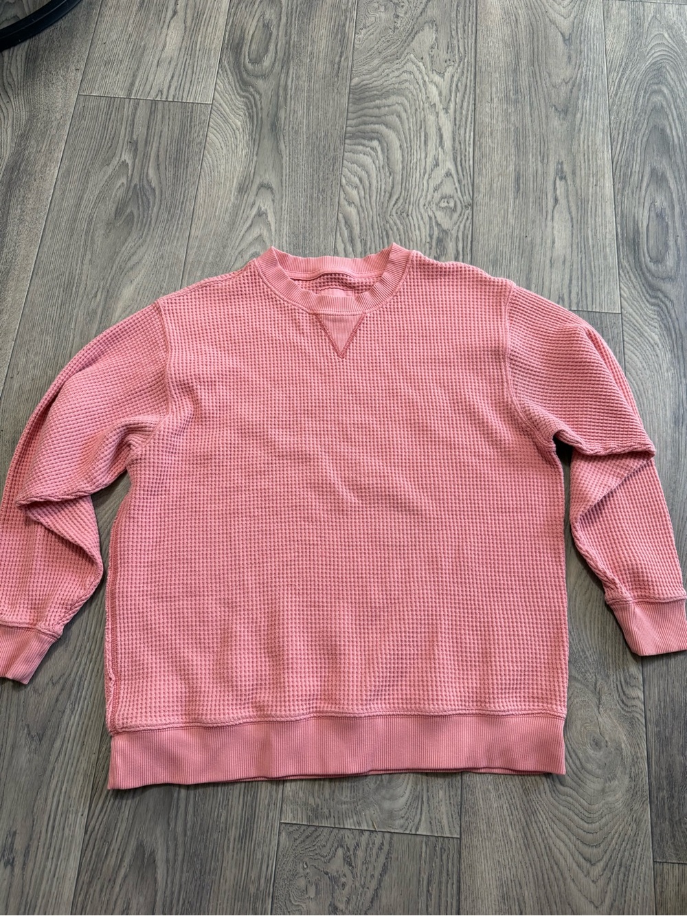 Aerie pink waffle knit sweater